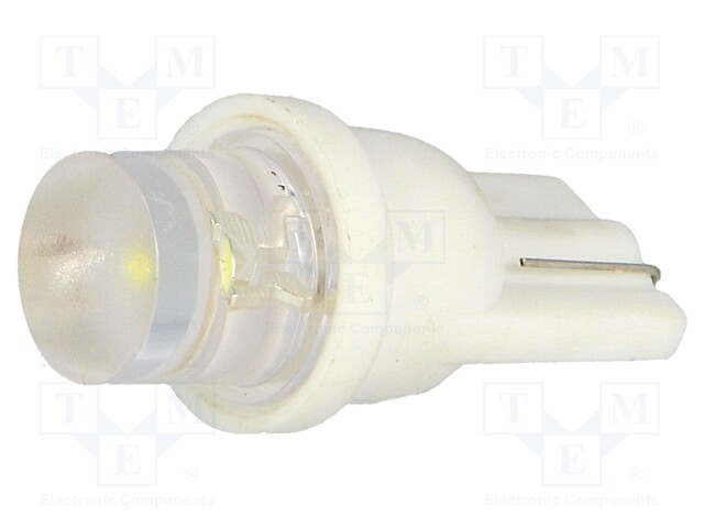 LED lamp; cool white; T08; Urated: 12VDC; 3lm; No.of diodes: 1; 140°