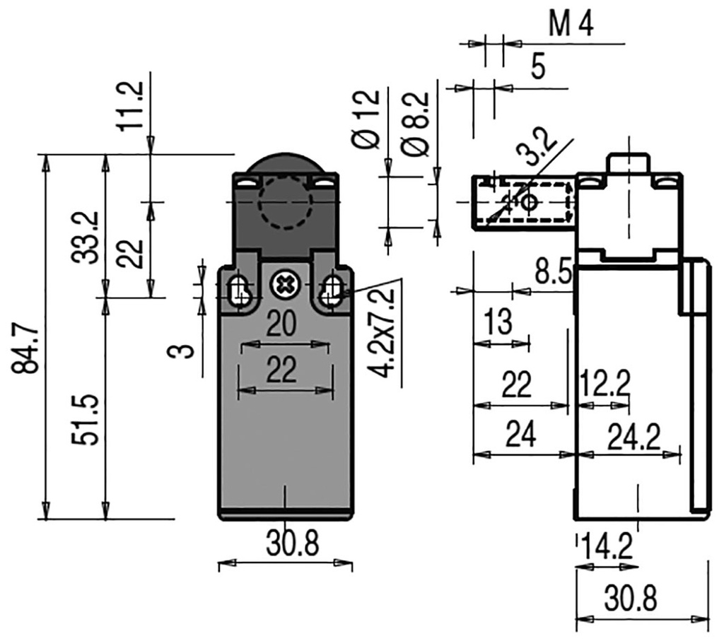 Safety switch: hinged; FR; NC + NO; IP67; -25÷80°C; black,red