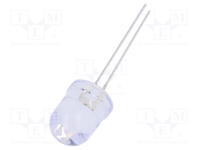 LED; 10mm; orange; 4200mcd; 30°; Front: convex; Pitch: 2.54mm