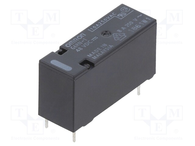 Relay: electromagnetic; SPDT; Ucoil: 48VDC; 8A/250VAC; 5A/30VDC