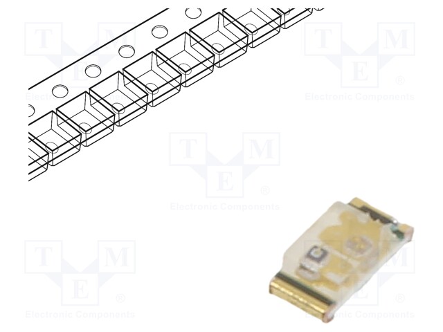 LED; SMD; 1608; blue; 11.5÷28.5mcd; 1.6x0.8x0.4mm; 120°; 2.5÷3.1V