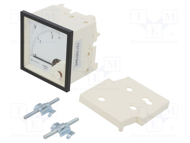 Meter; on panel; analogue; 0÷2,5V; Class: 1,5; IP52; Length: 61mm