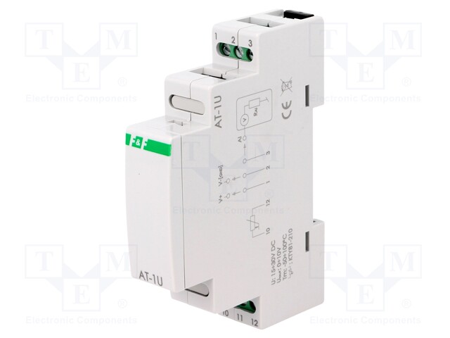 Converter: temperature; 9÷30VDC; OUT 1: 0÷10V; Mounting: DIN; IP20