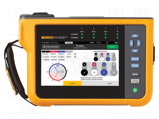 Meter: three-phase power quality logger; 280x190x62mm; -10÷50°C