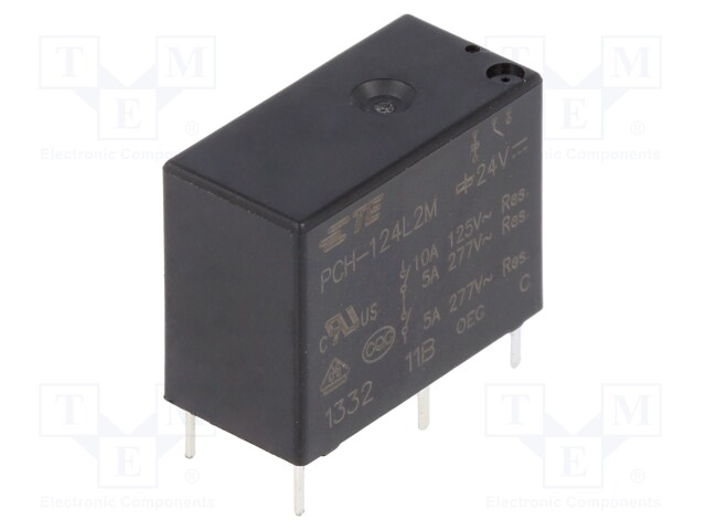 Relay: electromagnetic; SPST-NO; Ucoil: 24VDC; 5A/277VAC; 5A/30VDC