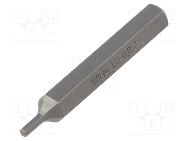 Screwdriver bit; Allen hex key; HEX 1,3mm; Overall len: 28mm