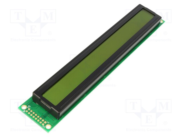 Display: LCD; alphanumeric; STN Positive; 20x1; 182x33.5x14.5mm