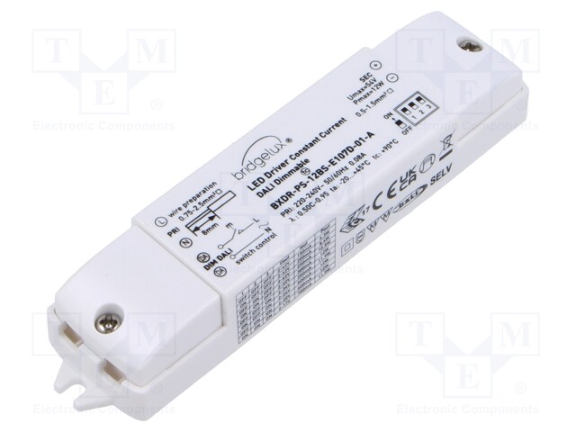 Power supply: switched-mode; LED; 12W; 2.42VDC; 150÷700mA; OUT: 1