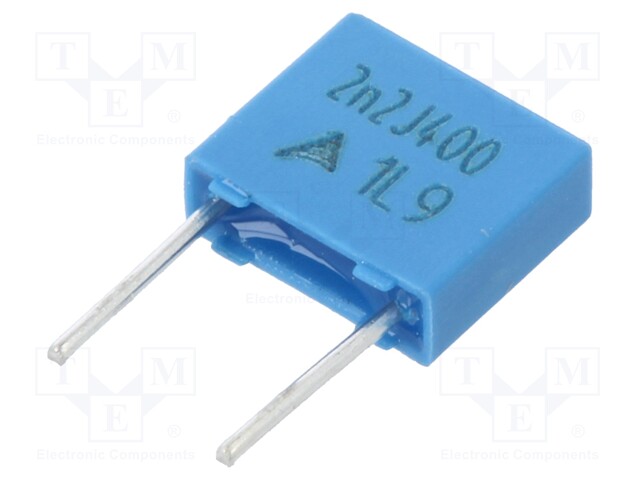 Capacitor: polyester; 2.2nF; 200VAC; 400VDC; Pitch: 5mm; ±5%