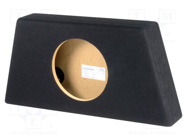 Car loudspeaker enclosure; MDF; black; textil; 15l; 250mm