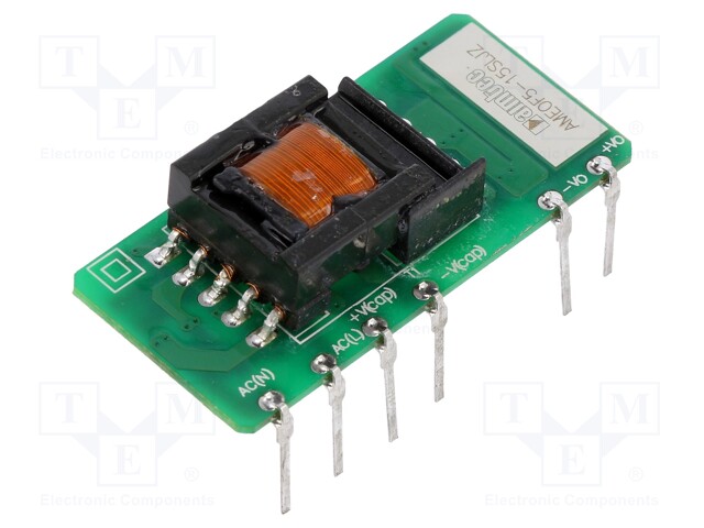 Converter: AC/DC; 5W; Uout: 15VDC; Iout: 340mA; 77%; Mounting: PCB