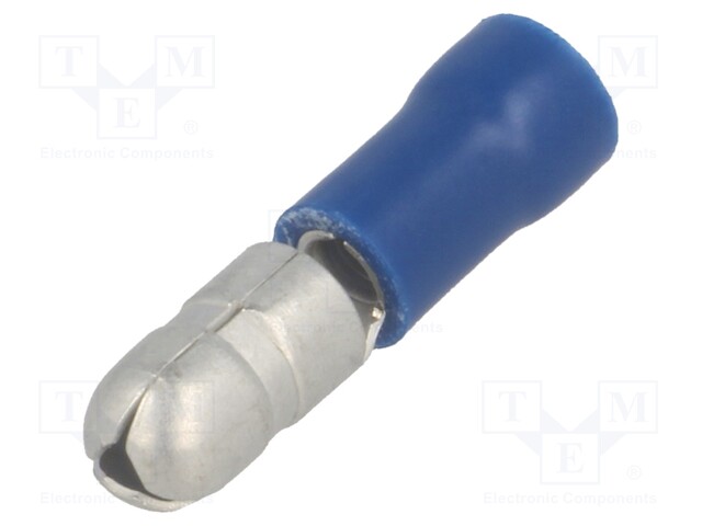 Terminal: round; male; Ø: 5mm; 1.5÷2.5mm2; crimped; for cable; blue