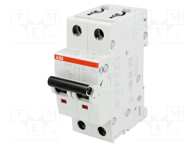 Circuit breaker; 400VAC; Inom: 10A; Poles: 2; DIN; Charact: D; 6kA