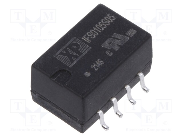 Isolated Board Mount DC/DC Converter, ITE, 1 Output, 1 W, 5 V, 200 mA