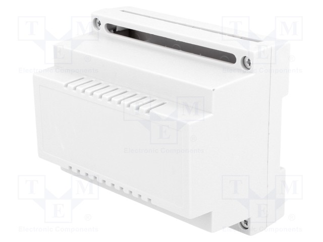 Enclosure: for DIN rail mounting; Y: 89mm; X: 107mm; Z: 65mm; grey