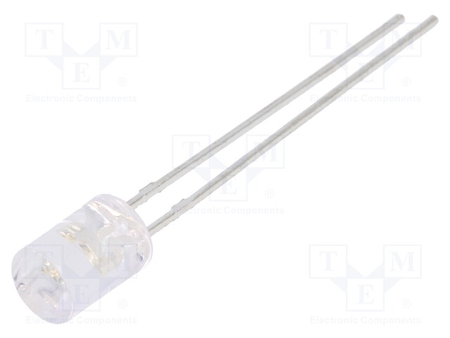 LED; 5mm; green; 2200÷3800mcd; 100°; Front: flat; without flange