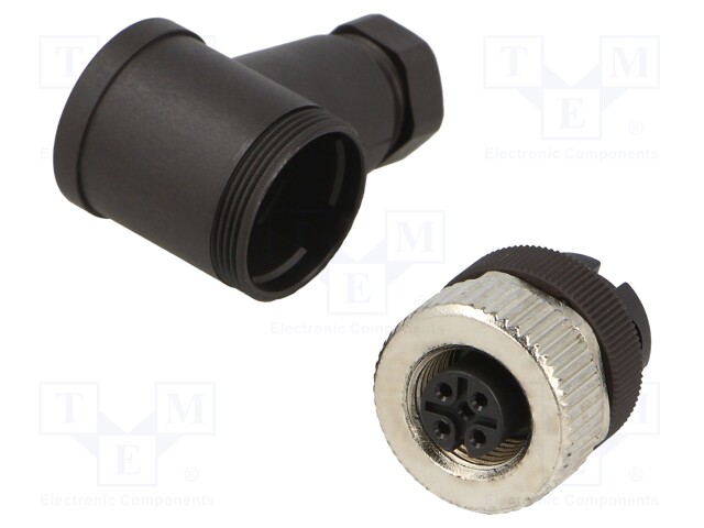 Plug; M12; PIN: 4; female; A code-DeviceNet / CANopen; for cable