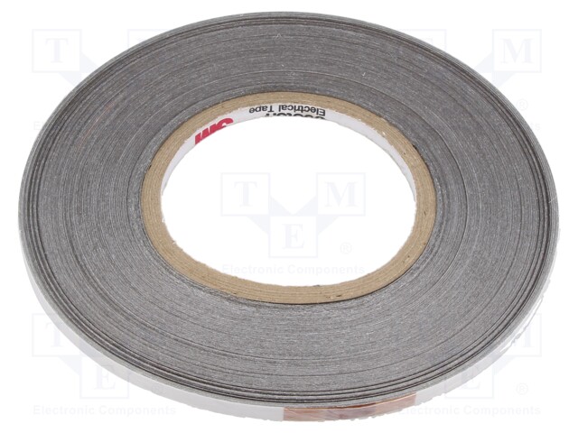 Tape: electrically conductive; W: 6mm; L: 50m; Thk: 0.11mm; grey