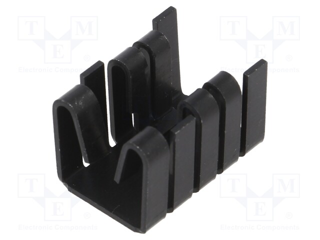 Heatsink: moulded; TO221; black; L: 19.05mm; W: 14.5mm; H: 12.7mm