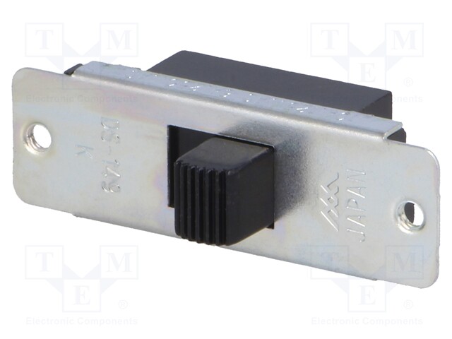 Switch: slide; Pos: 2; SPST; 6A/250VAC; ON-OFF; No.of term: 2; 9mm