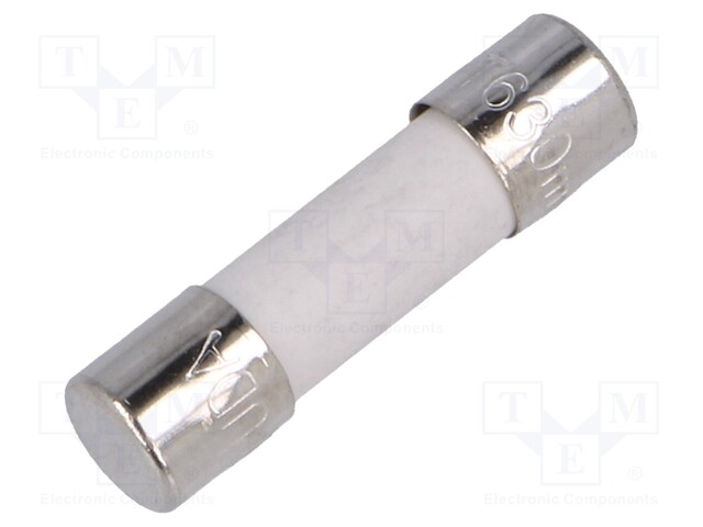 Fuse: fuse; 630mA; 250VAC; ceramic,cylindrical; 5x20mm