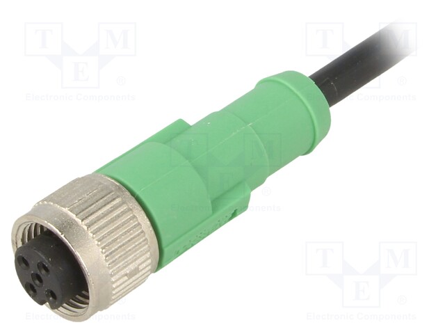 Connection lead; M12; PIN: 5; straight; 1.5m; plug; 60VAC; 4A; 60VDC