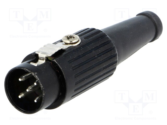 Plug; DIN; male; PIN: 5; Layout: 360°; straight; for cable; soldering