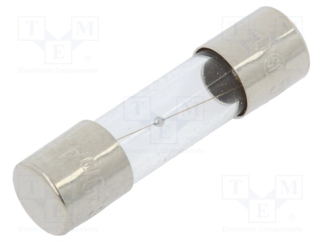 Fuse: fuse; 630mA; 250VAC; glass; 20x5.2mm; brass; bulk