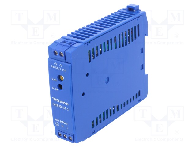 Power supply: switched-mode; 30W; 24VDC; 1.25A; 85÷264VAC; 95g