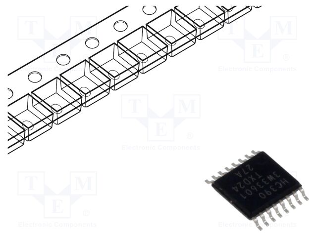 IC: digital; dual 4bit,binary counter; CMOS; HC; SMD; TSSOP16