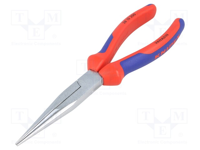 Pliers; curved,half-rounded nose; 200mm