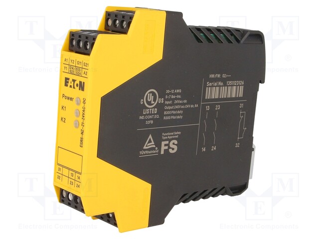 Module: safety relay; Series: ESR5; 24VDC; 24VAC; IN: 2; -20÷55°C