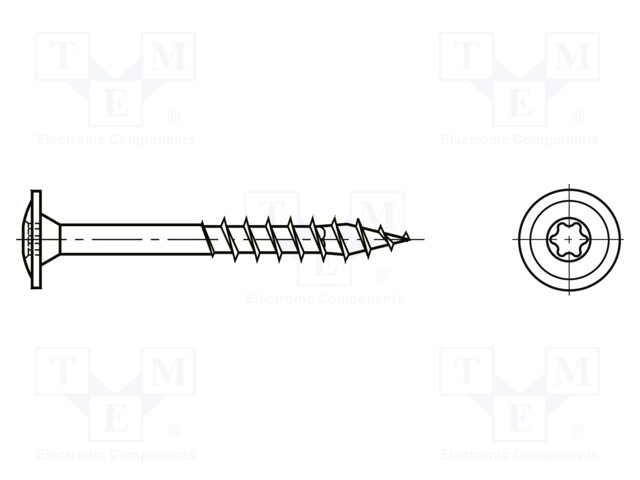 Screw; for wood