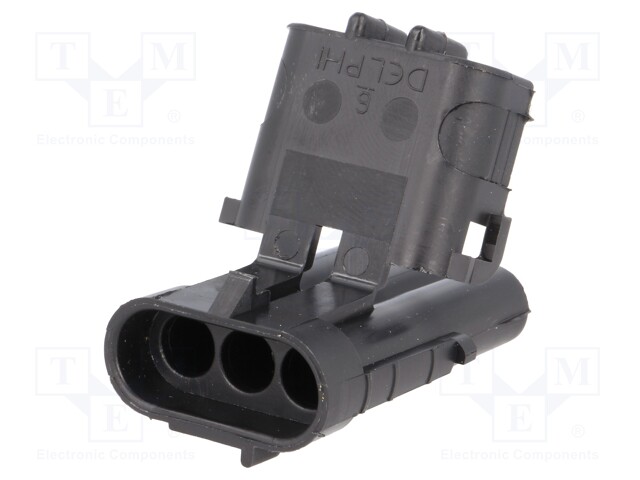 Connector: wire-wire; Weather Pack; plug; male; PIN: 3; for cable