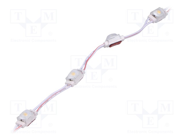 LED; white warm; 170÷130°; No.of diodes: 1; 7.6x8.5x18mm; 12V