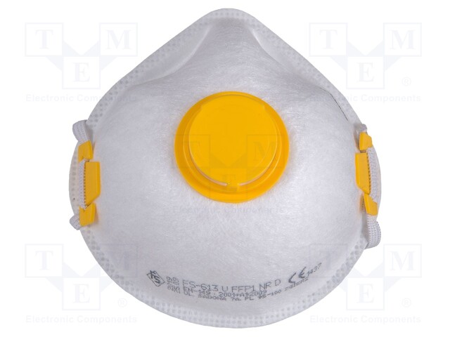 Dust respirator; disposable,with valve