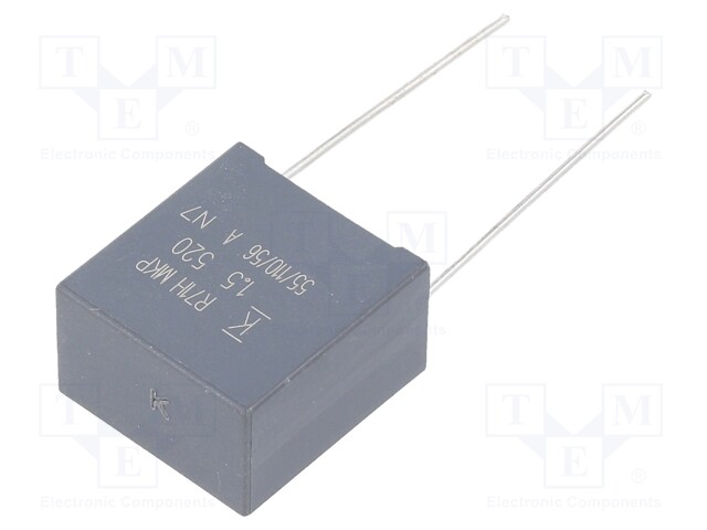 Capacitor: polypropylene; 1.5uF; 15mm; ±10%; 18x16x10mm; -40÷110°C