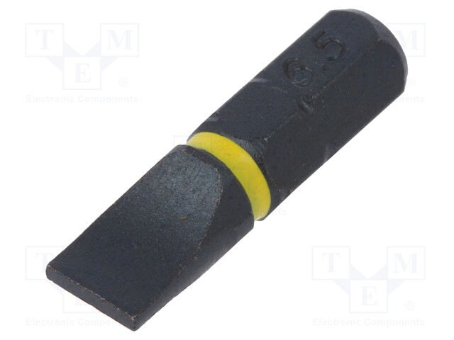 Screwdriver bit; slot; SL 6,5mm; Overall len: 25mm; Torsion