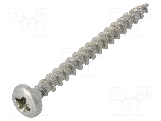 Screw; SPAX®; 4,5x50; Head: cheese head; Pozidriv; steel; zinc