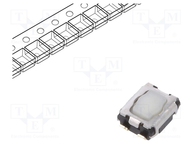 Microswitch TACT; SPST; Pos: 2; SMT; none; 2.4N; 2.9x3.5x1.4mm