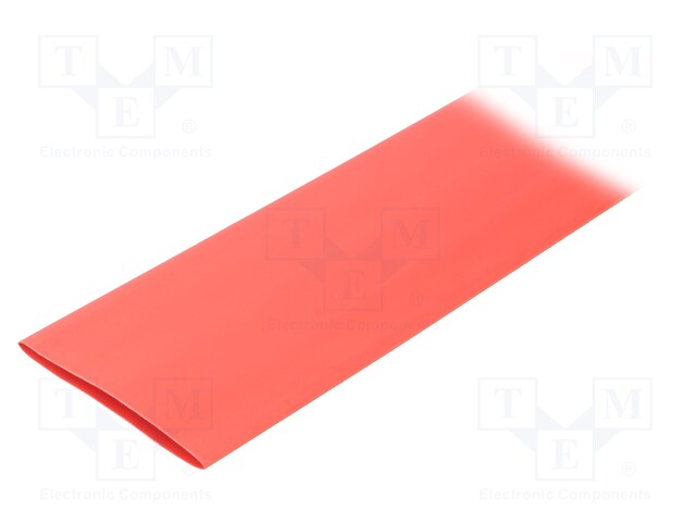 Heat shrink sleeve; glueless; 2: 1; 50.8mm; L: 1m; red; polyolefine