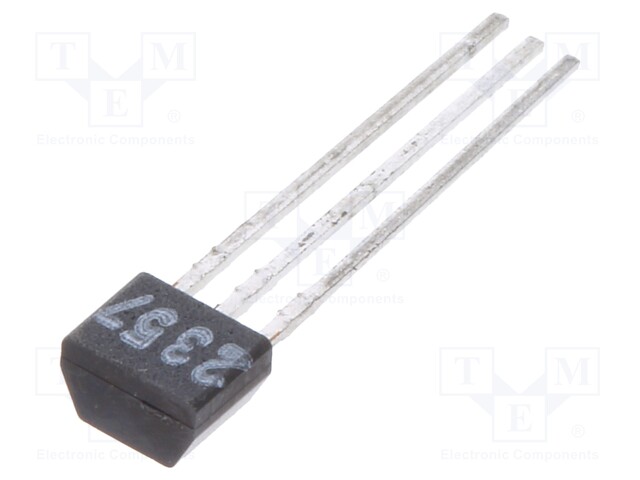 Transistor: NPN; bipolar; BRT; 50V; 0.1A; 0.3W; TO92; R1: 22kΩ