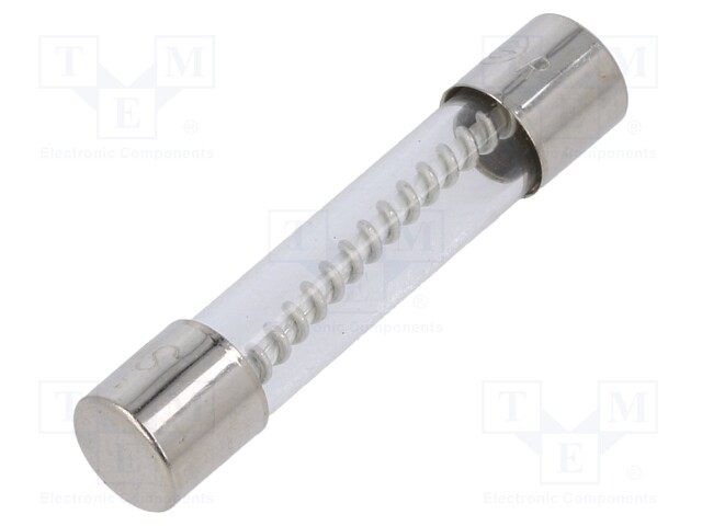 Fuse: fuse; 12A; 32/250VAC; glass; 6.35x31.8mm; brass