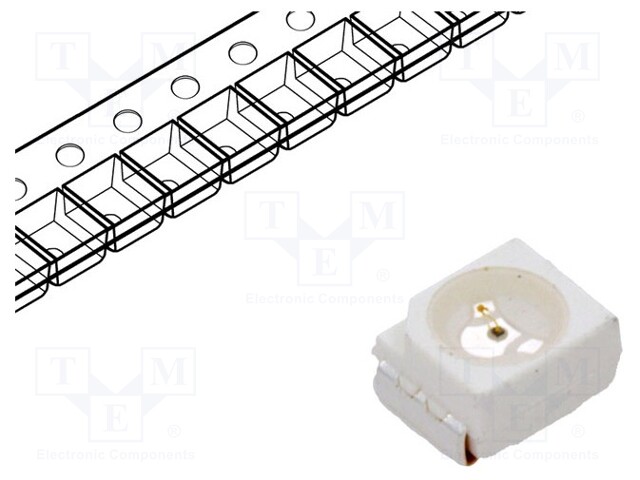 LED; SMD; 3528,PLCC2; yellow green; 18÷70mcd; 3.5x2.8x1.9mm; 120°