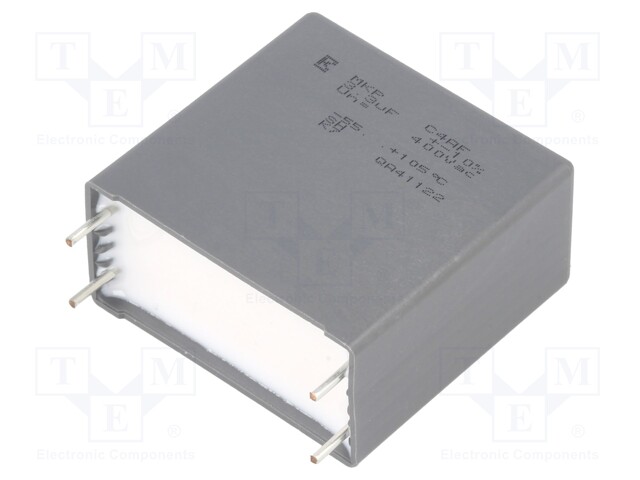 Capacitor: polypropylene; 3.3uF; ESR: 3.2mΩ; C4AF; THT; ±10%; 400VDC