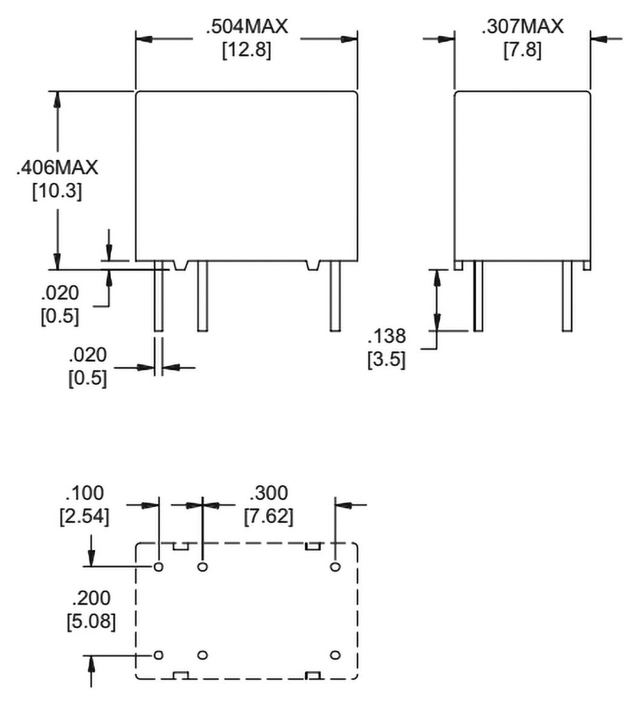 Relay: electromagnetic; SPDT; Ucoil: 5VDC; 0.5A/125VAC; 1A/30VDC