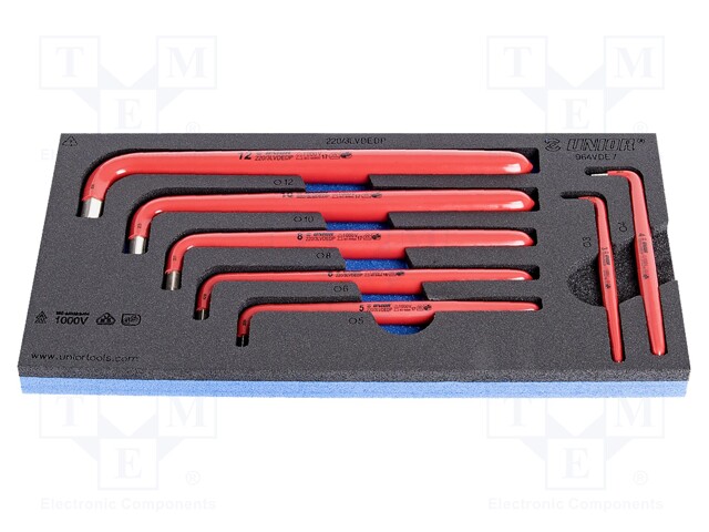 Wrenches set; hex key,insulated; Conform to: IEC 60900,VDE