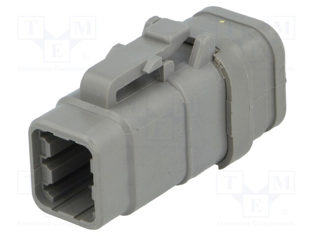 Connector: wire-wire; DTM; plug; female; PIN: 6; IP68; Locking: latch