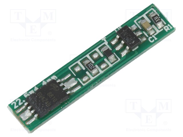 PCB protection; Li-Ion; 22.5x4.4x2mm; 2.5A; 3.6VDC