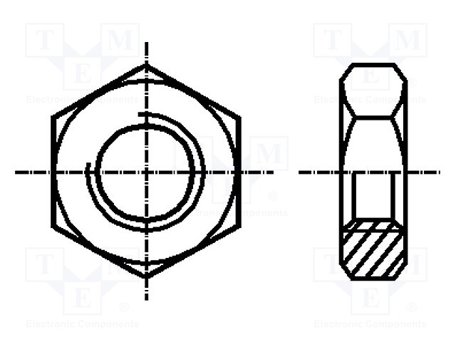 Nut; hexagonal; M2,5; steel; Plating: zinc; Pitch: 0,45; 5mm; BN: 124